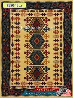 گلیم فرش قشقایی زمینه کرم کاشان 21