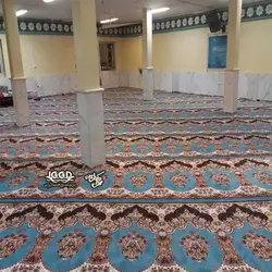 فرش سجاده ای 700 شانه زمینه فیروزه ای کاشان - کد ۱۰۴