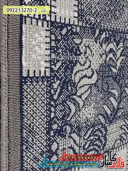 گلیم ارزان طرح جیکا زمینه طوسی کاشان