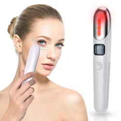 ماساژور چشم گرم EMS ماساژور لرزش میکرو جریان چشم از بین بردن کیسه های دور چشم پف کرده حلقه های تیره دور چشم ضد پیری سفت کننده پوست چشم - فروشگاه اینترنتی قاسمی شاپ