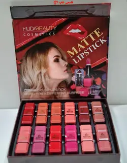 پک رژ لب جامد مات هدی بیوتی 12عددی بدون سرب Lipstick huda - فروشگاه اینترنتی قاسمی شاپ