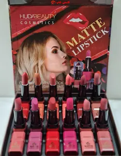 پک رژ لب جامد مات هدی بیوتی 12عددی بدون سرب Lipstick huda - فروشگاه اینترنتی قاسمی شاپ