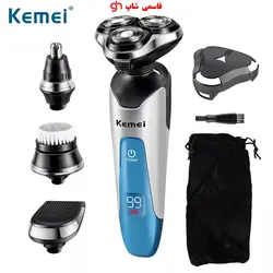 ماشین ریش تراش سه تیغ چهار کاره کیمی kemei مدل km-5390 - فروشگاه اینترنتی قاسمی شاپ