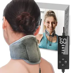 پد گرم کننده گردن چسبناک - روکش گرم شده گردن برای درد گردن، سفتی گردن، تسکین تنش درد گردن - 3 گرما و 5 تنظیم زمان - فروشگاه اینترنتی قاسمی شاپ