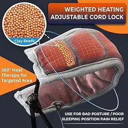 پد گرم کننده گردن چسبناک - روکش گرم شده گردن برای درد گردن، سفتی گردن، تسکین تنش درد گردن - 3 گرما و 5 تنظیم زمان - فروشگاه اینترنتی قاسمی شاپ