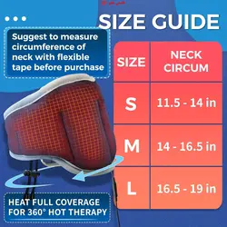 پد گرم کننده گردن چسبناک - روکش گرم شده گردن برای درد گردن، سفتی گردن، تسکین تنش درد گردن - 3 گرما و 5 تنظیم زمان - فروشگاه اینترنتی قاسمی شاپ