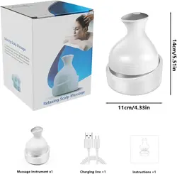 ماساژور برقی سر، ماساژور اسکراپر قابل حمل برای رشد مو، پاکسازی عمیق و آرامش استرس - فروشگاه اینترنتی قاسمی شاپ