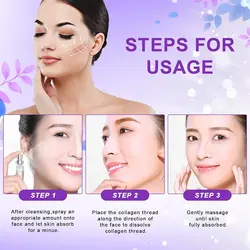 ست لیفتینگ نخ پلاتینیوم ADAD، نخ های کلاژن قابل جذب برای لیفت صورت، نخ پروتئین محلول و ترکیب اسانس طلا، سرم کلاژن معکوس برای صورت زنانه - فروشگاه اینترنتی قاسمی شاپ