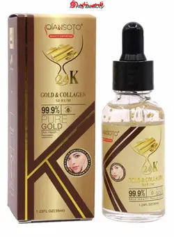 سرم کلاژن دار و ضد چروک صورت طلای 24 عیار کیانسوتو QIANSOTO 24K GOLD SERUM - فروشگاه اینترنتی قاسمی شاپ