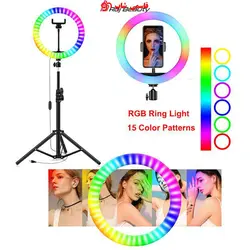 رینگ لایت رنگی سایزRING LIGHT RGB LED SOFT RING LIG33 - فروشگاه اینترنتی قاسمی شاپ