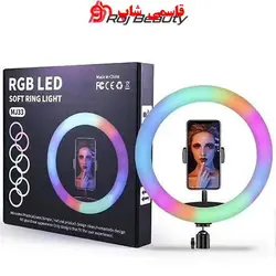 رینگ لایت رنگی سایزRING LIGHT RGB LED SOFT RING LIG33 - فروشگاه اینترنتی قاسمی شاپ