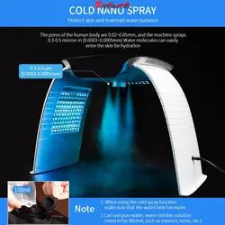 ماسک تونلی ال ای دی 7 رنگ با اسپری گرم و سرد بخار دارانزوایتالی enzo Italy2021 - فروشگاه اینترنتی قاسمی شاپ