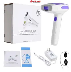 دستگاه لیزر موهای زائد استفاده خانگی همراه با دوسری عدد از بین برنده IPL برای رفع موهای زائد دائمی جوان سازی پوست - فروشگاه اینترنتی قاسمی شاپ