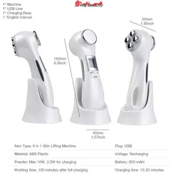 دستگاه زیبایی سفت کننده پوست RF ، 5 در 1 LED فوتون صورت با فرکانس رادیویی صورت جوان سازی پوست EMS مزوتراپی برای سفت شدن درمان زیبایی لیفت صورت - فروشگاه اینترنتی قاسمی شاپ