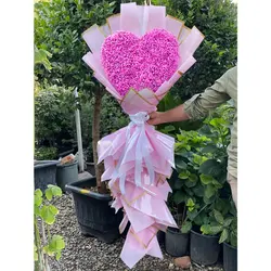 دسته گل قلبی عروس(ژیپسوفیلا)