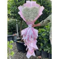 دسته گل قلبی عروس(ژیپسوفیلا)