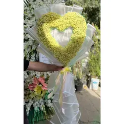 دسته گل قلبی توخالی عروس(ژیپسوفیلا)