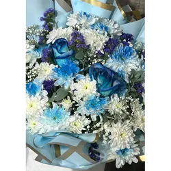 باکس گل اقتصادی رز و داوودی و عروس