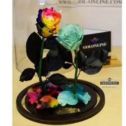 گل دیو و دلبر دو شاخه جاودان(ماندگاری 3 سال)