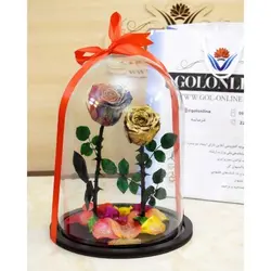 گل دیو و دلبر دو شاخه جاودان(ماندگاری 3 سال)