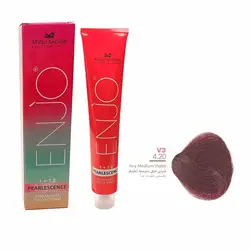 رنگ مو انجو شرابی خیلی متوسط (طبیعی) شماره V3 (4.20) حجم ۱۰۰ میلی لیتر - گل انار