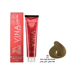 رنگ مو وینا بلوند زیتونی خیلی روشن شماره M8 (9.2) حجم ۱۲۵ میلی لیتر - گل انار