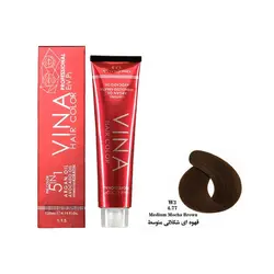 رنگ مو وینا قهوه ای شکلاتی متوسط شماره W3 (4.77) حجم ۱۲۵ میلی لیتر - گل انار