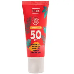 کرم ضد آفتاب ببک بدون رنگ SPF 50 حجم ۵۰ میلی لیتر - گل انار