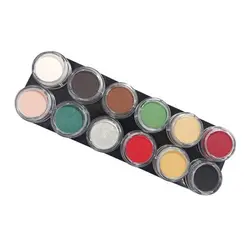 پالت سایه چشم ۱۲ رنگ هانتین مدل Aqua Color - گل انار