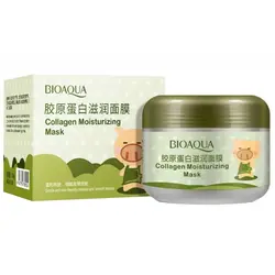 ماسک صورت بایو آکوا مدل Collagen Moisturizing حجم 100 میلی لیتر - گل انار