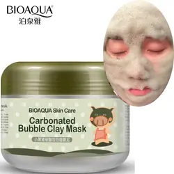 ماسک صورت بایو آکوا مدل Carbonated Bubble Mask حجم 100 میلی لیتر - گل انار