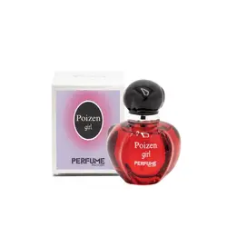 ادکلن مینیاتوری زنانه پویزن گرل برند پرفیوم فکتوری حجم ۳۰ میل Poison girl Perfume Factory - گل انار