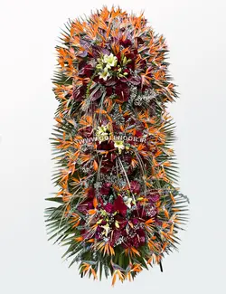 تاج گل سه طبقه آنتوریوم قرمز