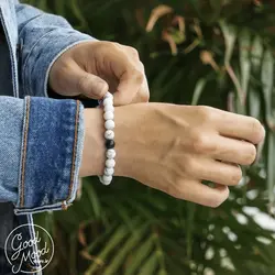 دستبند تمام سنگ هولیت و اونیکس