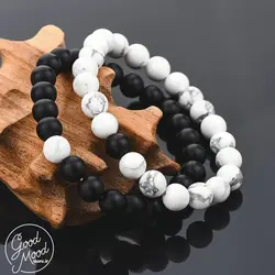 دستبند تمام سنگ هولیت و اونیکس