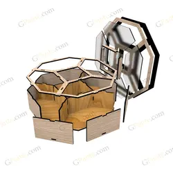 طرح لیزر باکس خشکبار لوز