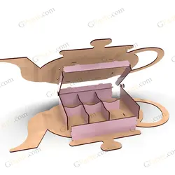 طرح لیزر تیباکس قوری