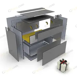 طرح لیزر باکس هدیه مرسدس