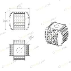 طرح لیزر لامپ LED دست ساز مکعب11