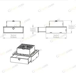 طرح لیزری جعبه آجیل و پذیرایی مدل فردوس