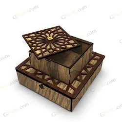 طرح لیزری جعبه آجیل و پذیرایی مدل فردوس