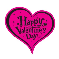طرح برش لیزر پلاک ولنتاین happy valentines day