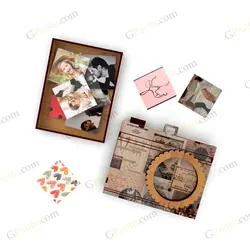 طرح برش لیزر جعبه هدیه مدل دوربین عکاسی