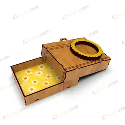 طرح برش لیزر جعبه هدیه مدل دوربین عکاسی