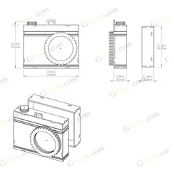 طرح برش لیزر جعبه هدیه مدل دوربین عکاسی