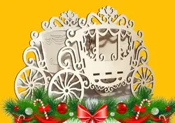 طرح برش لیزر رایگان جای گل و شکلات ارابه
