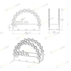طرح برش لیزر سبد گل برای روز مادر