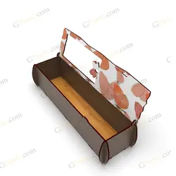 طرح لیزر جعبه مستطیل مدل شاخه گل