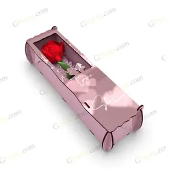طرح لیزر جعبه مستطیل مدل شاخه گل