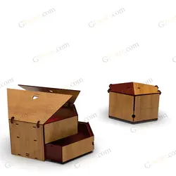 فایل برش لیزر جعبه کادویی مدل رامتین